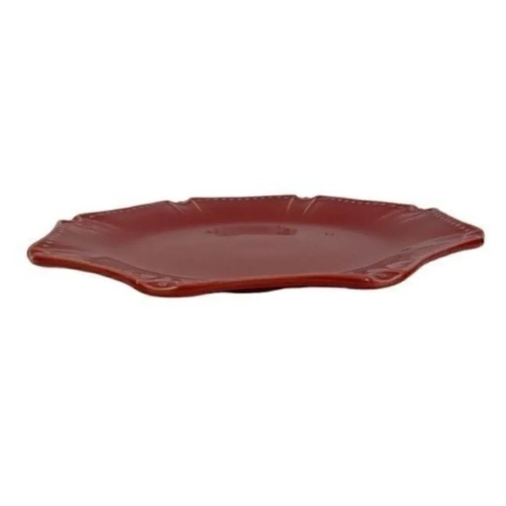 Skyros Designs Isabella Dinner Plate 10.5” Venetian Red Handmade in Portugal